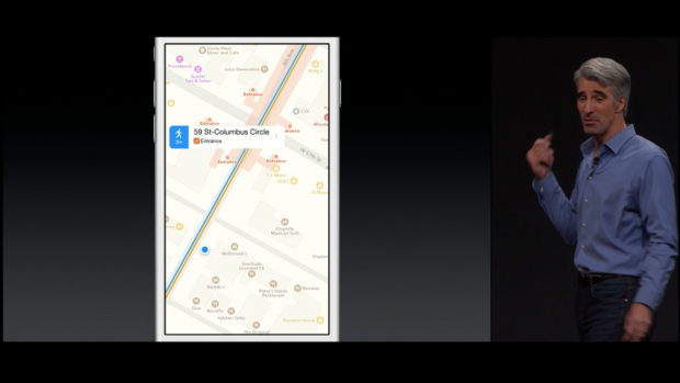 Die Karten-App Maps berücksichtigt nun auch den öffentlichen Nahverkehr. (Bild: Apple/Screenshot: Golem.de)